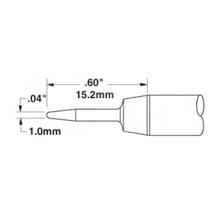 OKi SSC-701A Conical Sharp Tip 1 mm x 15.2 mm