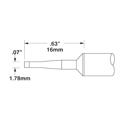 OKi SSC-742A Long Reach Chisel Tip 1.78 mm x 16 mm