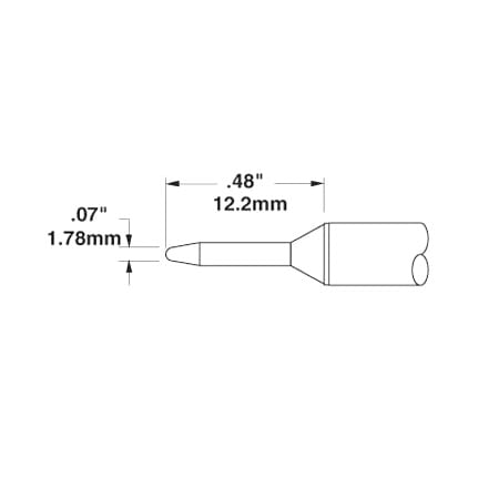 OKi STTC-002 Conical Sharp Tip 1.78 mm x 12.2 mm