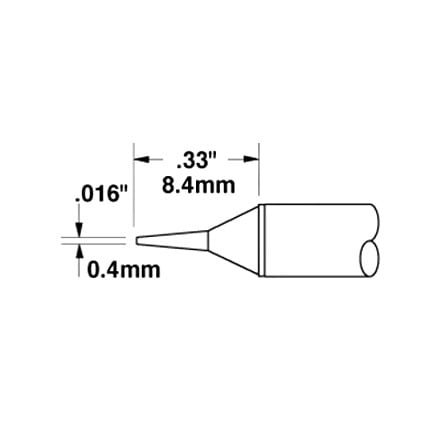 OKi STTC-022 Conical Sharp Tip 0.4 mm x 8.4 mm