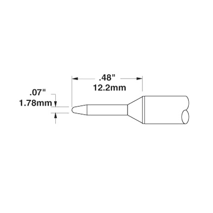 OKi STTC-102 Conical Sharp Tip 1.78 mm x 12.2 mm