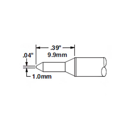 OKi STTC-131 Conical Sharp Tip 1 mm x 9.9 mm