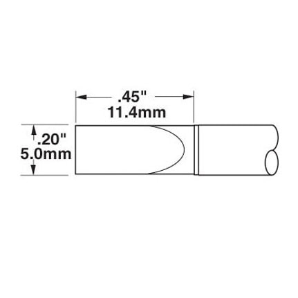 OKi STTC-165 Chisel Solder Tip 5 mm x 11.4 mm