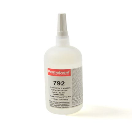 Permabond 792 Surface Insensitive Cyanoacrylate Adhesive Clear 1 lb Bottle