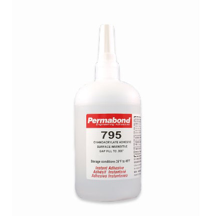 Permabond 795 Surface Insensitive Cyanoacrylate Adhesive Clear 1 lb Bottle