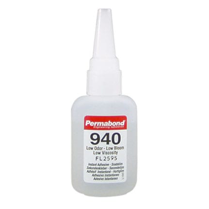 Permabond 940 Low Odor Cyanoacrylate Adhesive Clear 1 oz Bottle