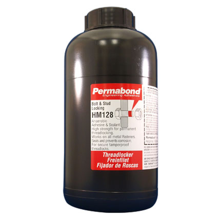 Permabond HM128 Anaerobic Threadlocker Adhesive Red 1 L Bottle