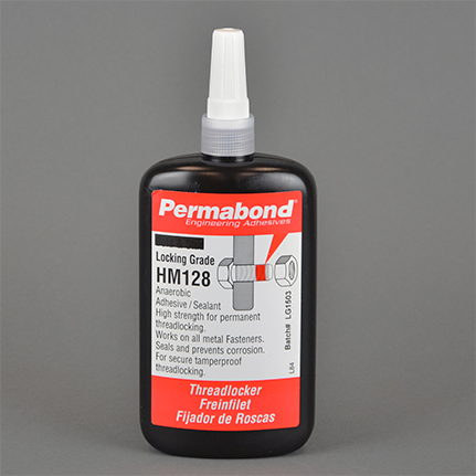 Permabond HM128 Anaerobic Threadlocker Adhesive Red 250 mL Bottle