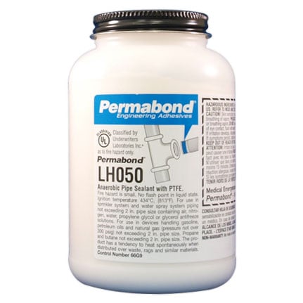 Permabond LH050 Anaerobic Pipe Sealant Adhesive White 350 mL Bottle