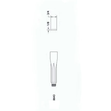 PPG Semco 220586 Model No. 8643 Ribbon Nozzle 0.25 in