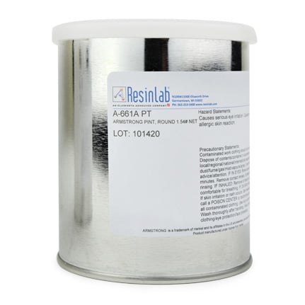 ResinLab Armstrong™ A661 Epoxy Adhesive Resin Part A Gray 1 pt Can