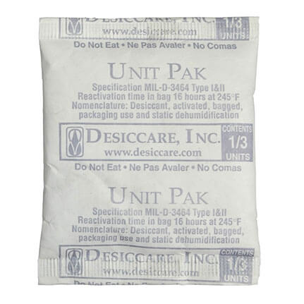 SCS 1/3PLDES700 Desiccant in Plastic Tyvek® 1/3 Unit Pouch 2.125 in x 2.5 in 700 Pack