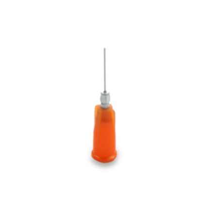 Techcon EA23S-1/2 TS Series Blunt Crimped Hub Stainless Needle Orange 23 ga x 0.5 in