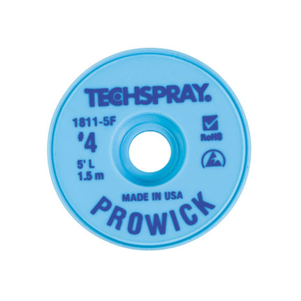 Techspray 1811 Pro Wick Desoldering Braid Blue 5 ft