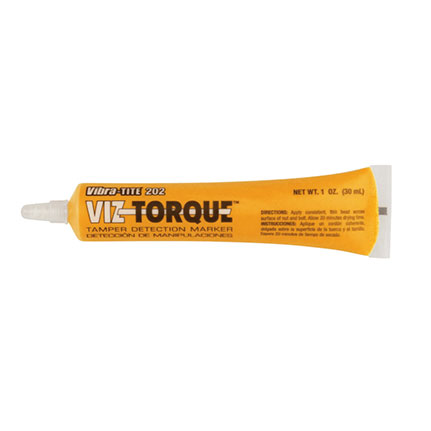 Vibra-Tite Viz-Torque™ 202 Tamper Detection Marker Orange 1 oz Tube