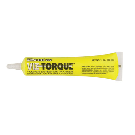 Vibra-Tite Viz-Torque™ 202 Tamper Detection Marker Yellow 1 oz Tube